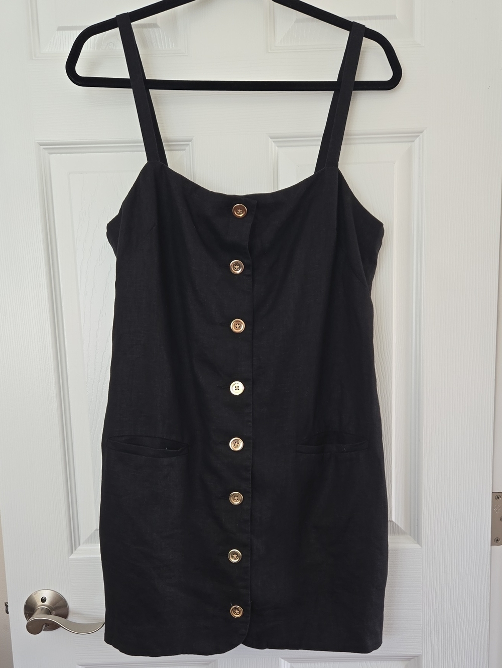 Women's J Crew Black Claudia Shift Dress Size Medium
